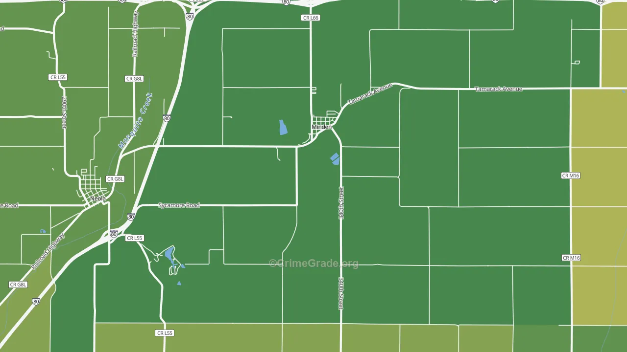 51553, IA Map of Vehicle Theft Rates
