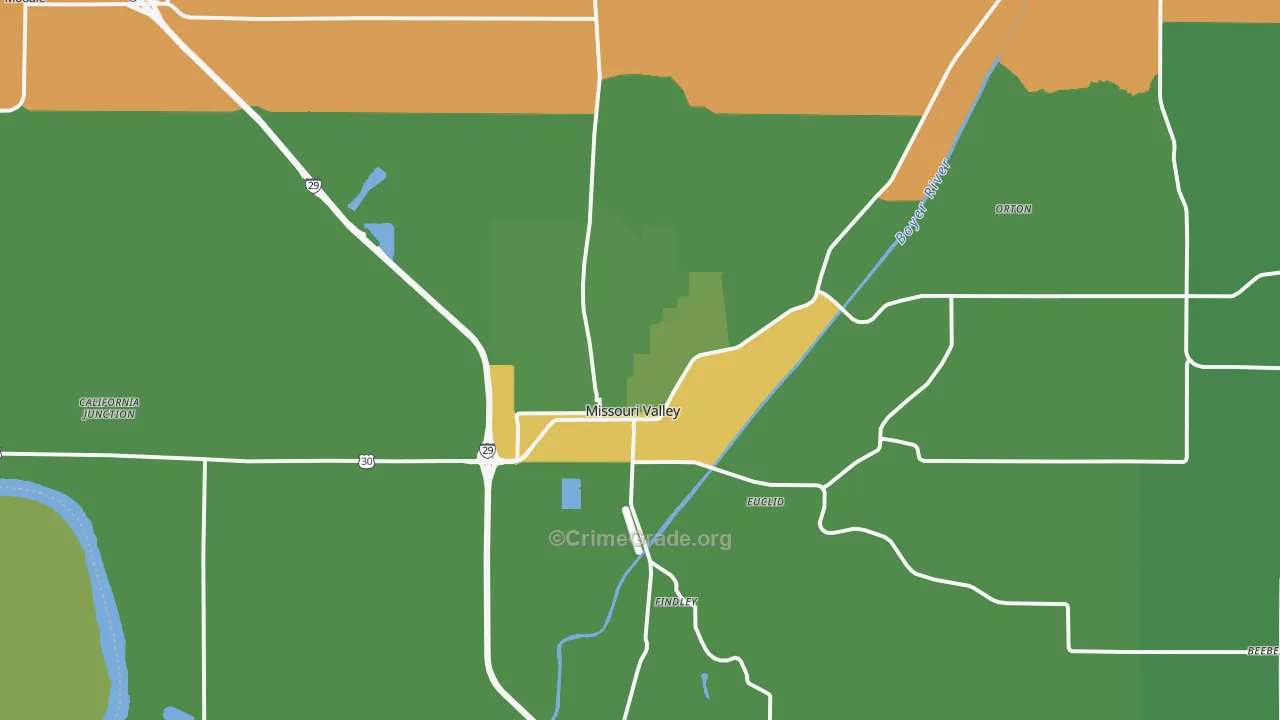 51555, IA Map of Vehicle Theft Rates