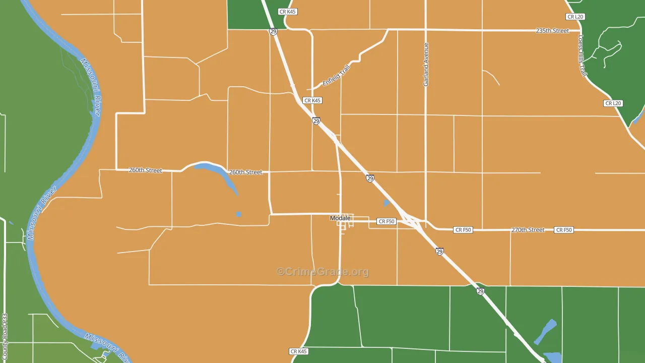 51556, IA Map of Vehicle Theft Rates