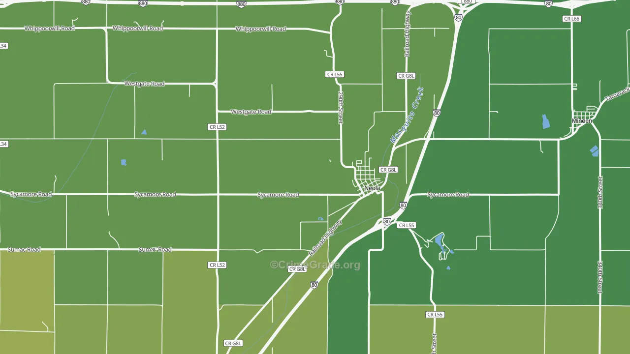 51559, IA Map of Vehicle Theft Rates