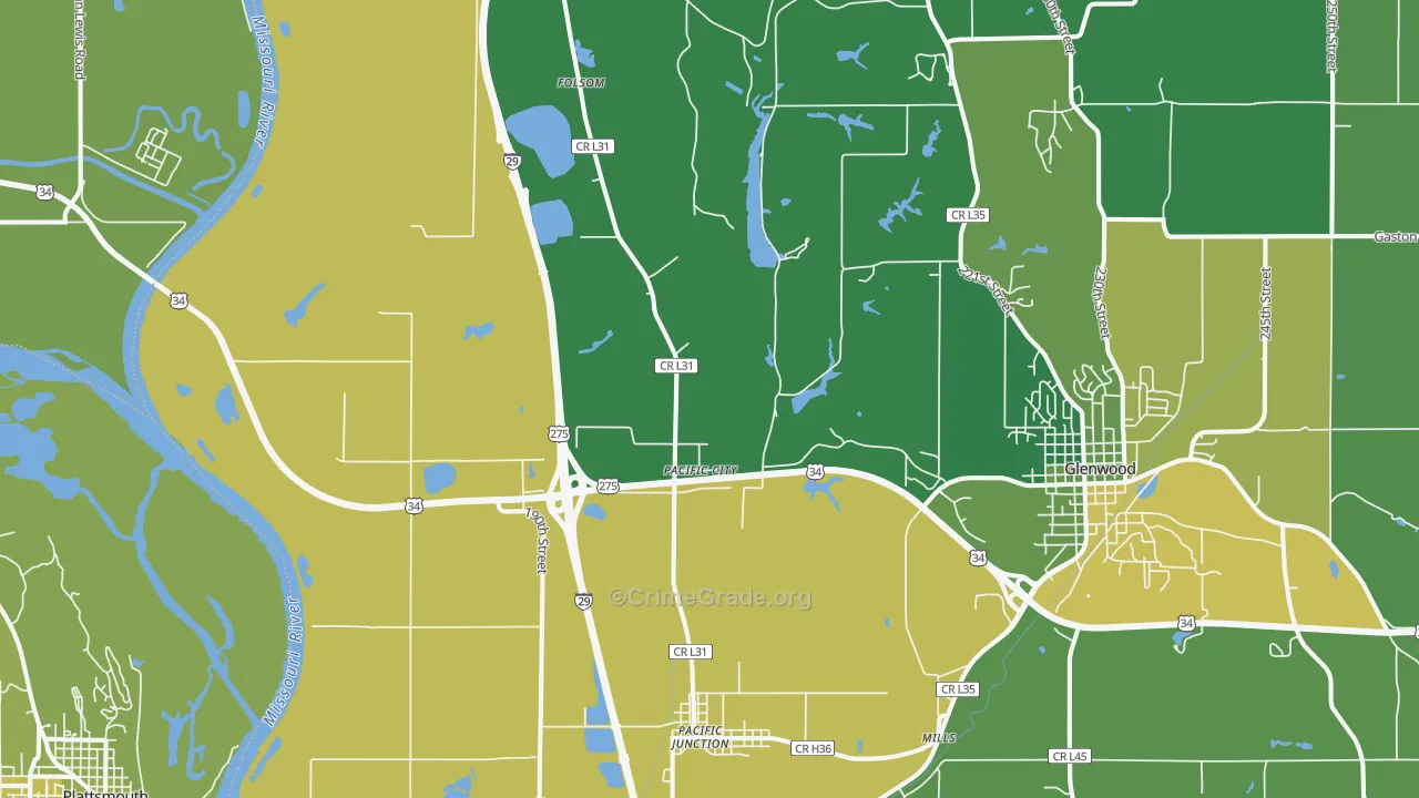 51561, IA Map of Vehicle Theft Rates