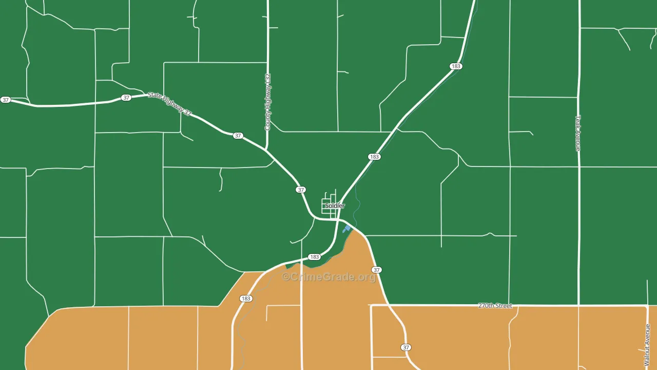 51572, IA Map of Vehicle Theft Rates