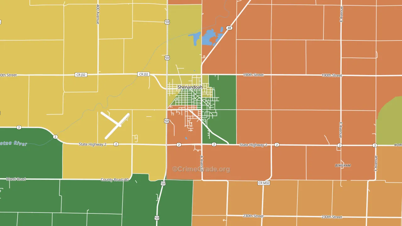 51601, IA Map of Vehicle Theft Rates