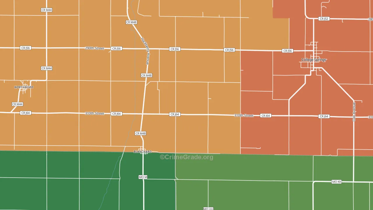 51630, IA Map of Vehicle Theft Rates