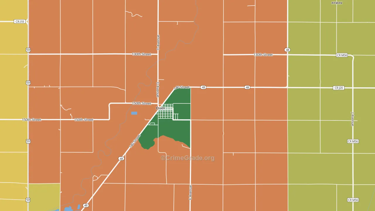 51638, IA Map of Vehicle Theft Rates