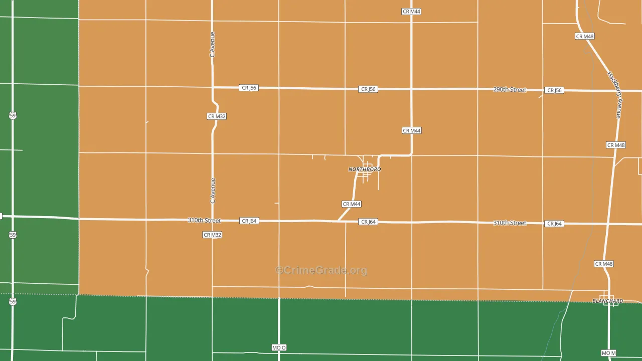 51647, IA Map of Vehicle Theft Rates