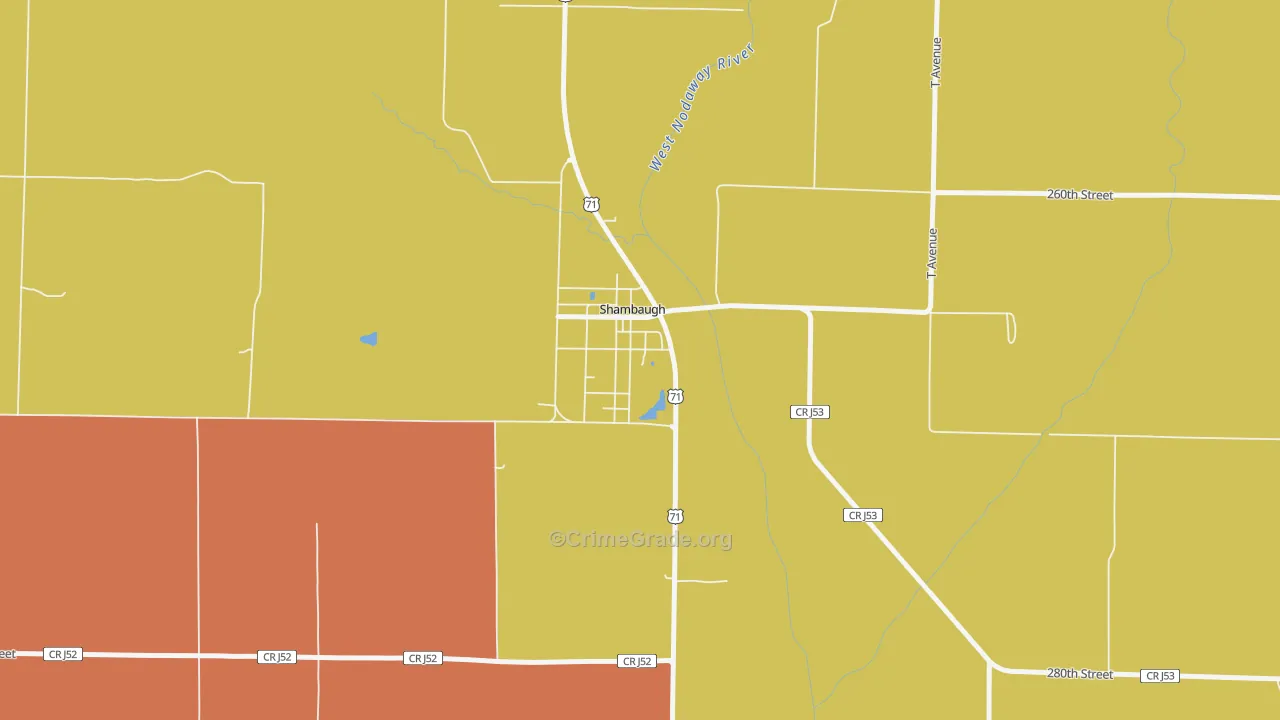 51651, IA Map of Vehicle Theft Rates