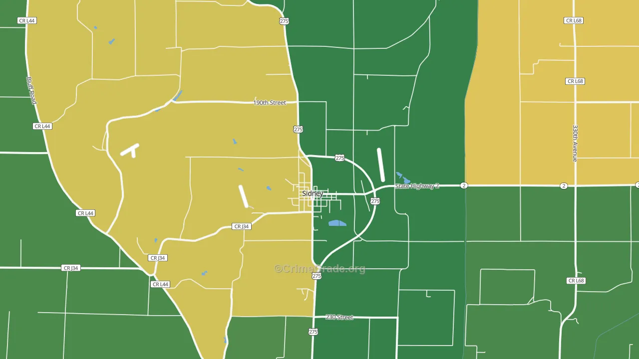 51652, IA Map of Vehicle Theft Rates