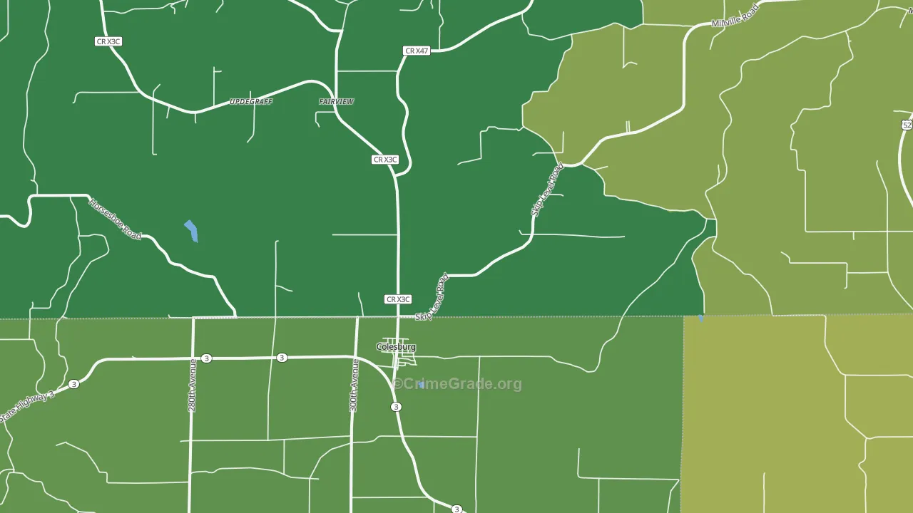 52035, IA Map of Vehicle Theft Rates