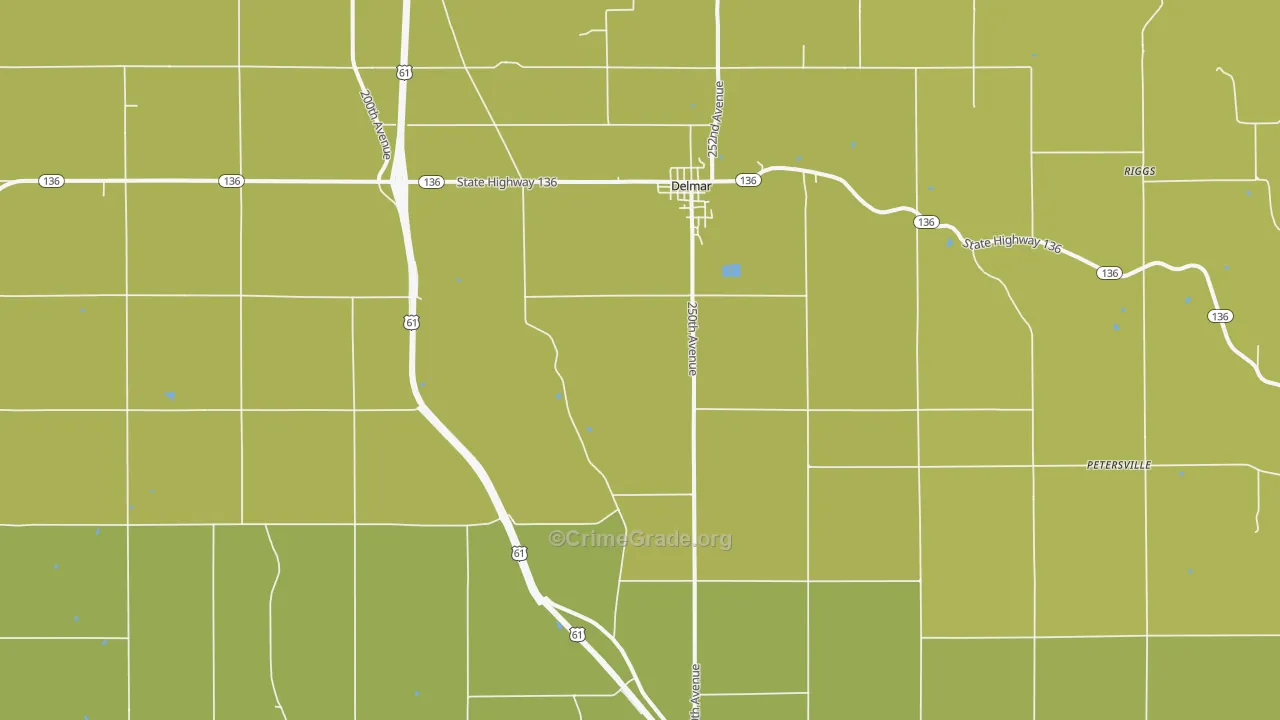 52037, IA Map of Vehicle Theft Rates