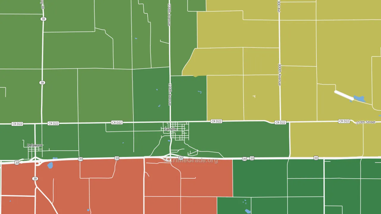 52041, IA Map of Vehicle Theft Rates