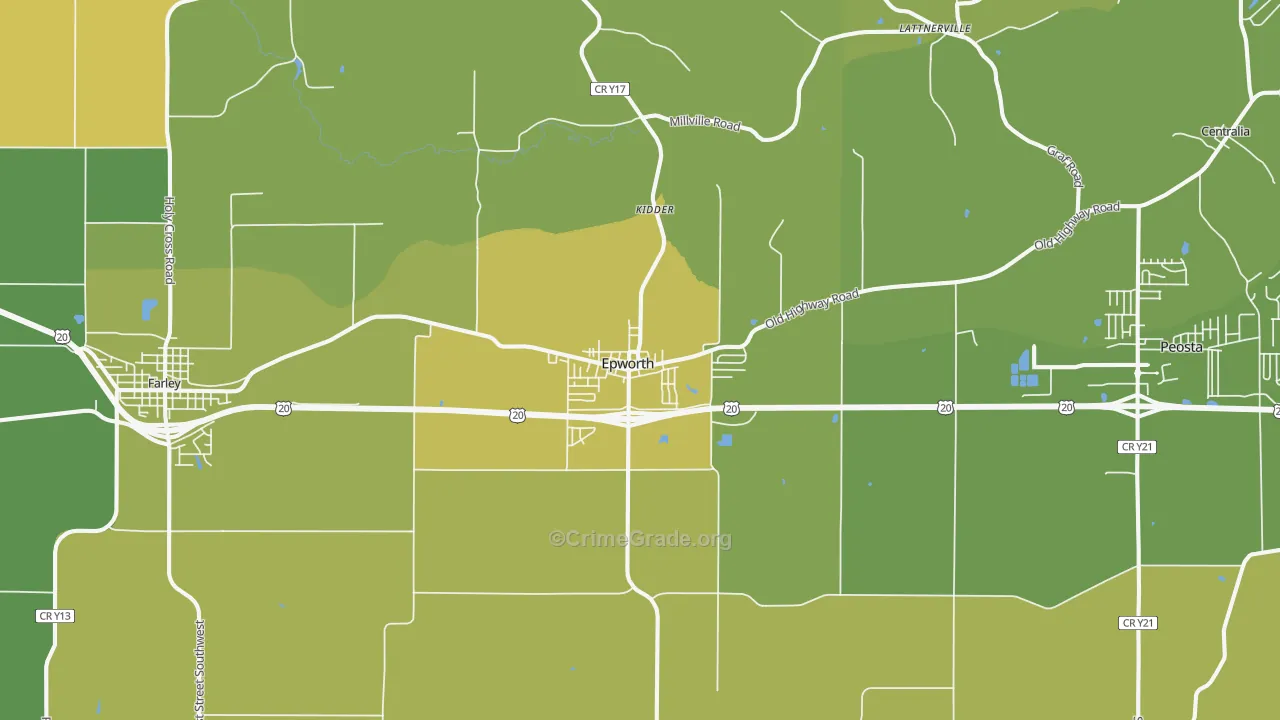 52045, IA Map of Vehicle Theft Rates
