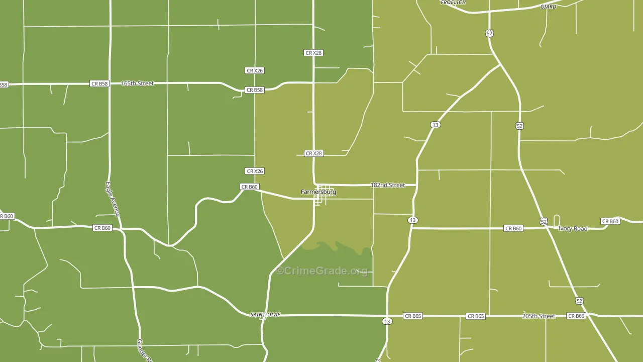 52047, IA Map of Vehicle Theft Rates