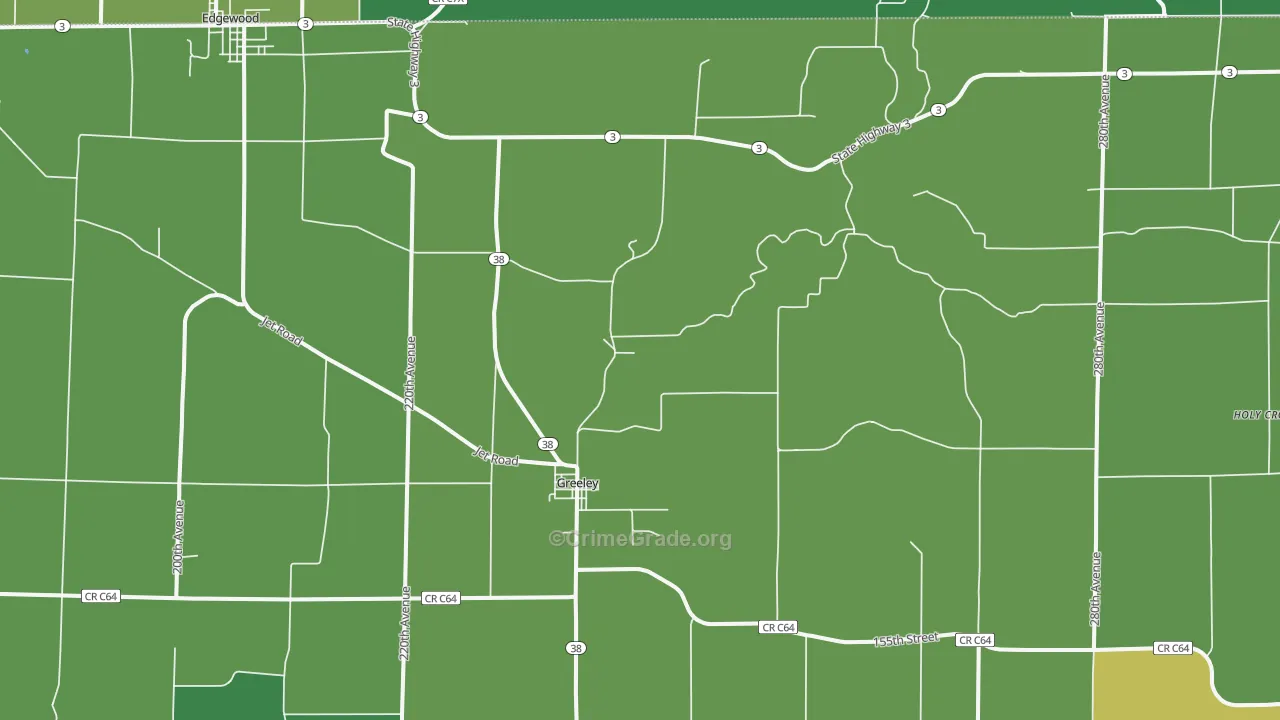 52050, IA Map of Vehicle Theft Rates