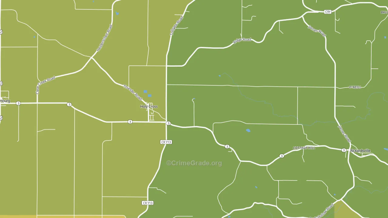 52053, IA Map of Vehicle Theft Rates