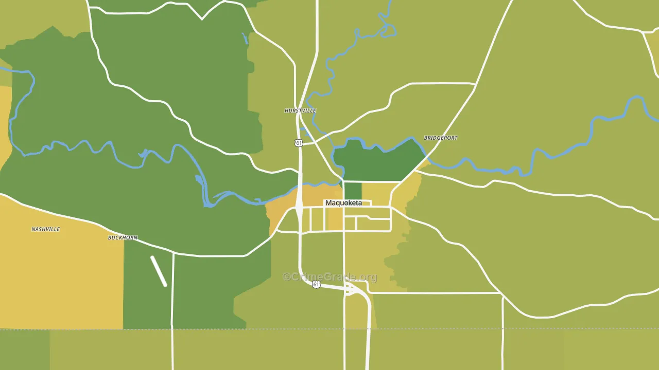 52060, IA Map of Vehicle Theft Rates