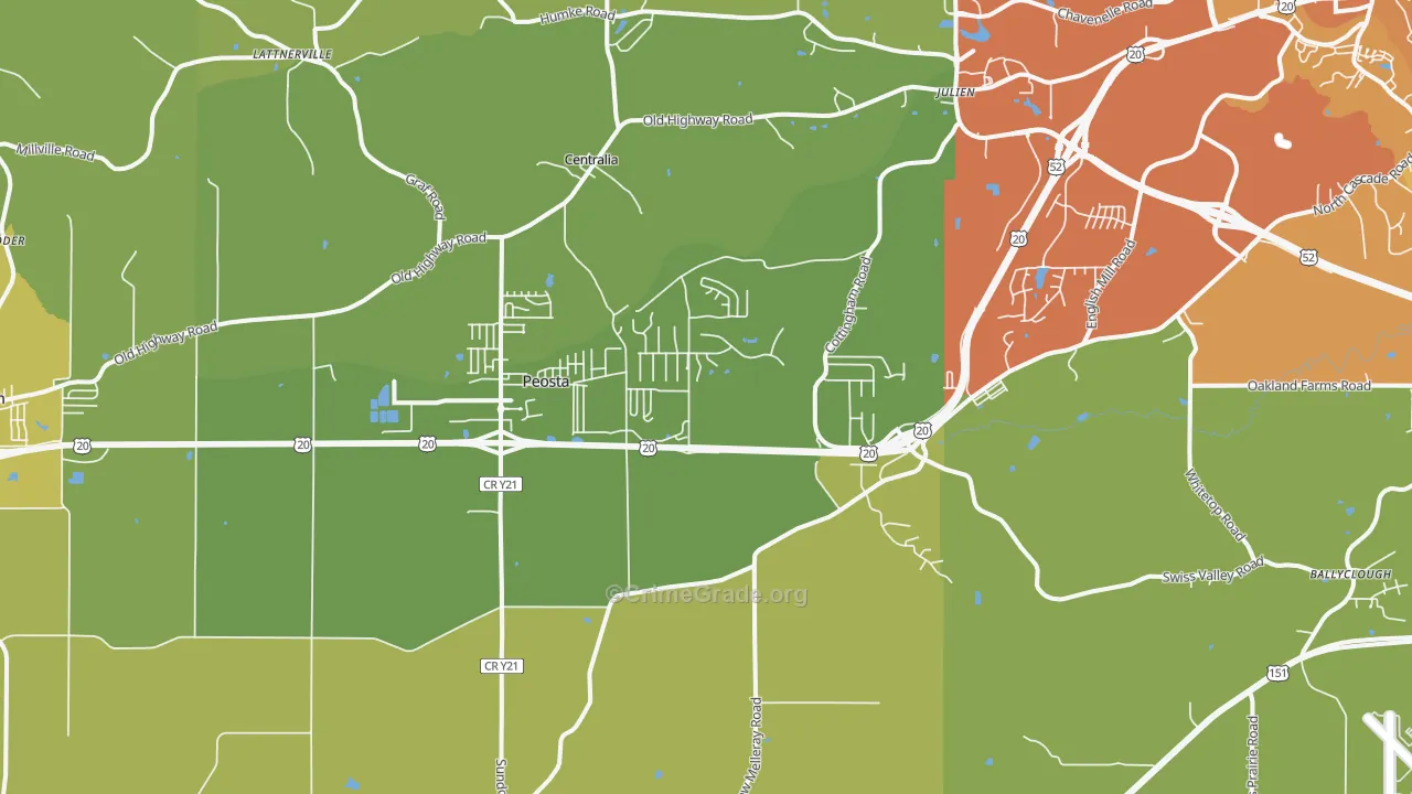 52068, IA Map of Vehicle Theft Rates