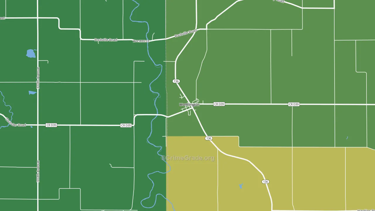 52078, IA Map of Vehicle Theft Rates