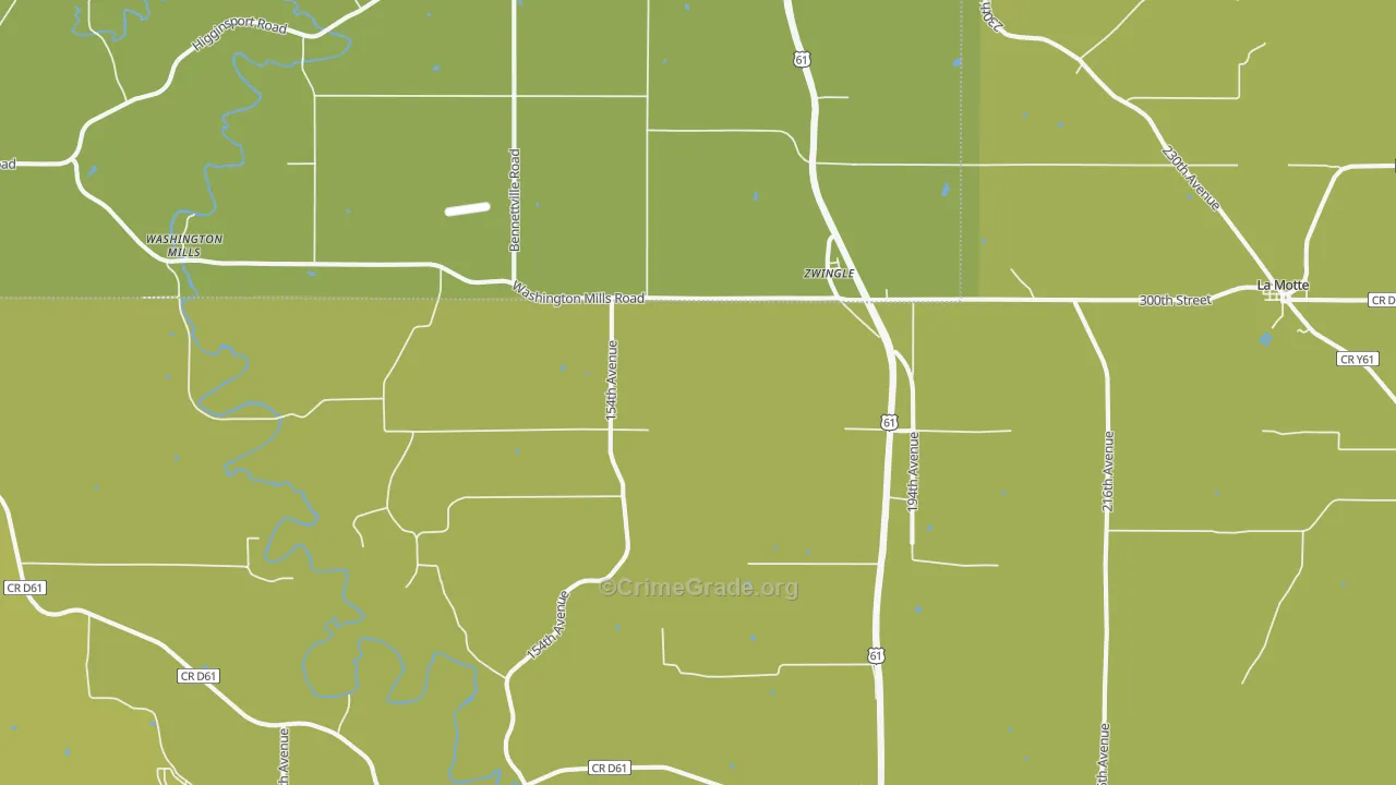 52079, IA Map of Vehicle Theft Rates