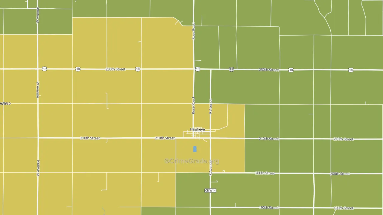 52147, IA Map of Vehicle Theft Rates