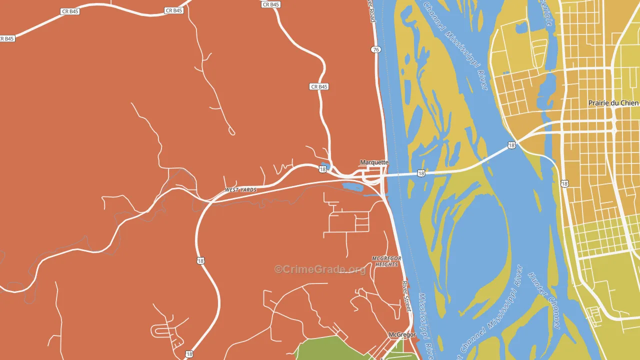 52158, IA Map of Vehicle Theft Rates