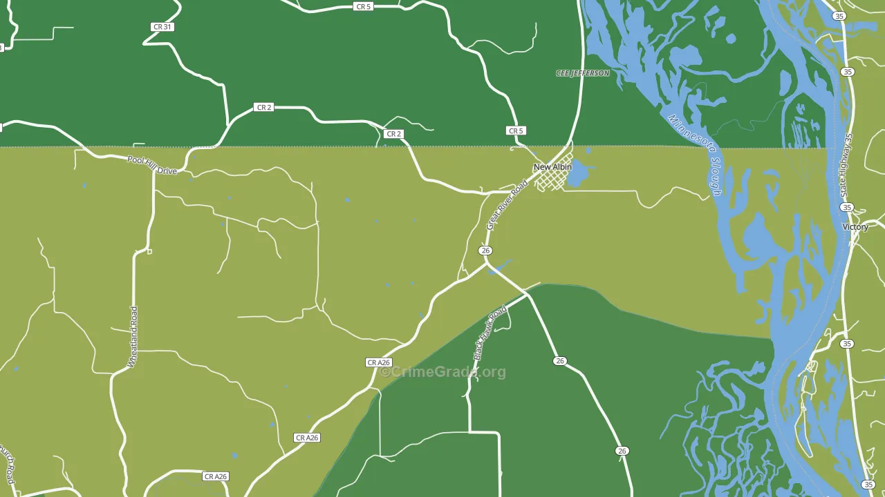 52160, IA Map of Vehicle Theft Rates