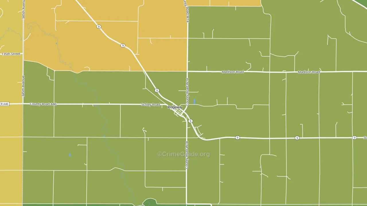 52165, IA Map of Vehicle Theft Rates