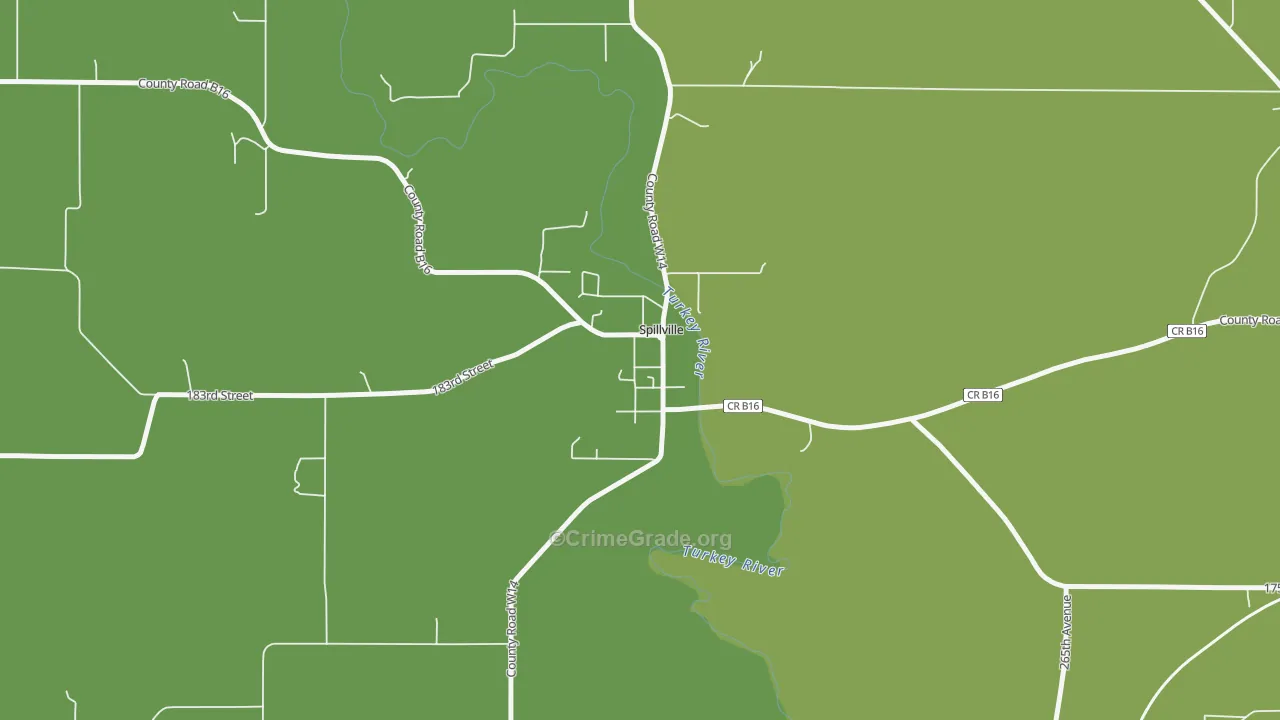 52168, IA Map of Vehicle Theft Rates