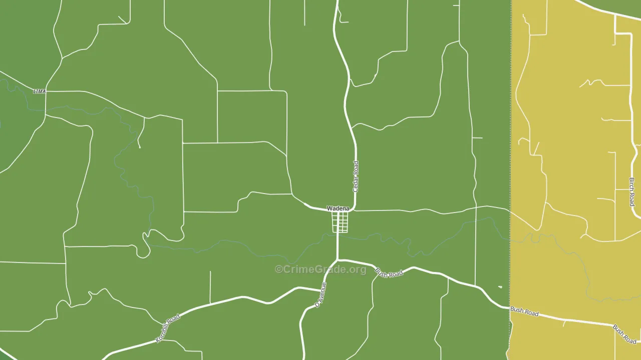52169, IA Map of Vehicle Theft Rates