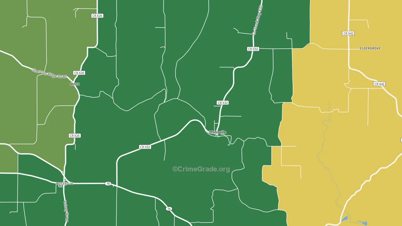 52170, IA Map of Vehicle Theft Rates