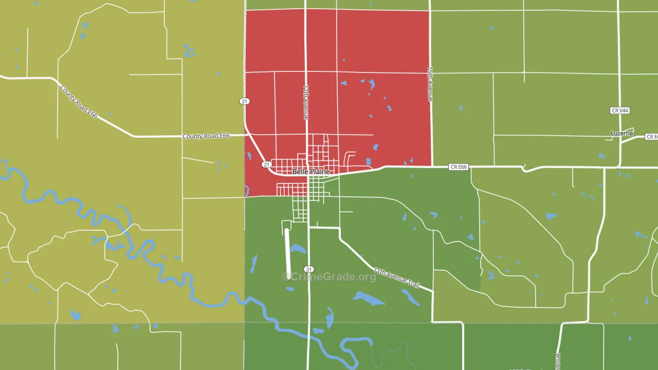 52208, IA Map of Vehicle Theft Rates