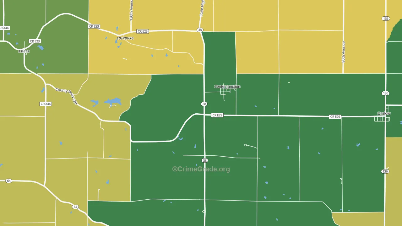 52212, IA Map of Vehicle Theft Rates