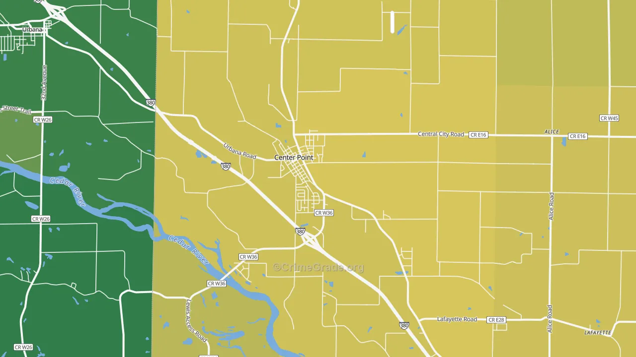 52213, IA Map of Vehicle Theft Rates