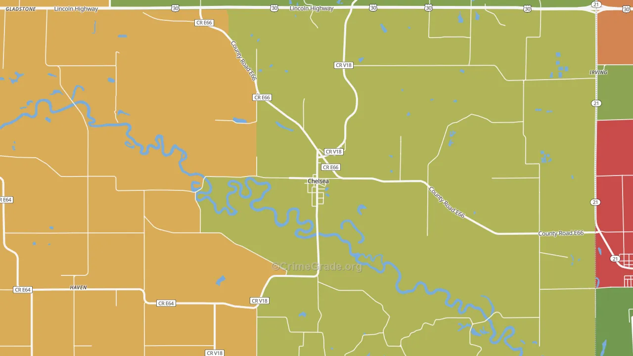 52215, IA Map of Vehicle Theft Rates