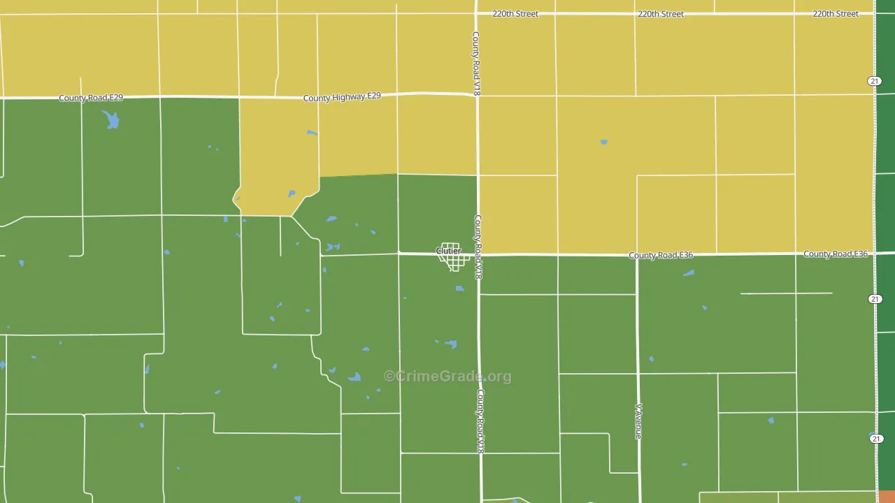 52217, IA Map of Vehicle Theft Rates