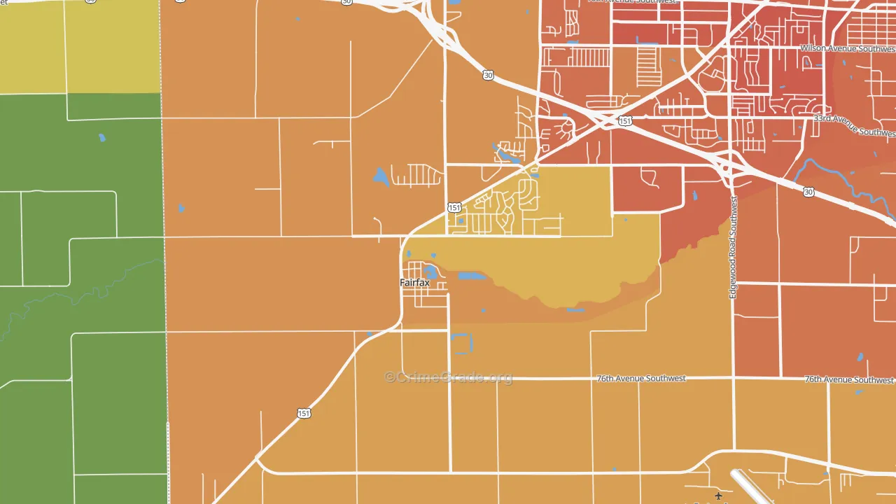 52228, IA Map of Vehicle Theft Rates