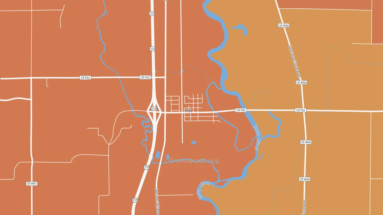52235, IA Map of Vehicle Theft Rates