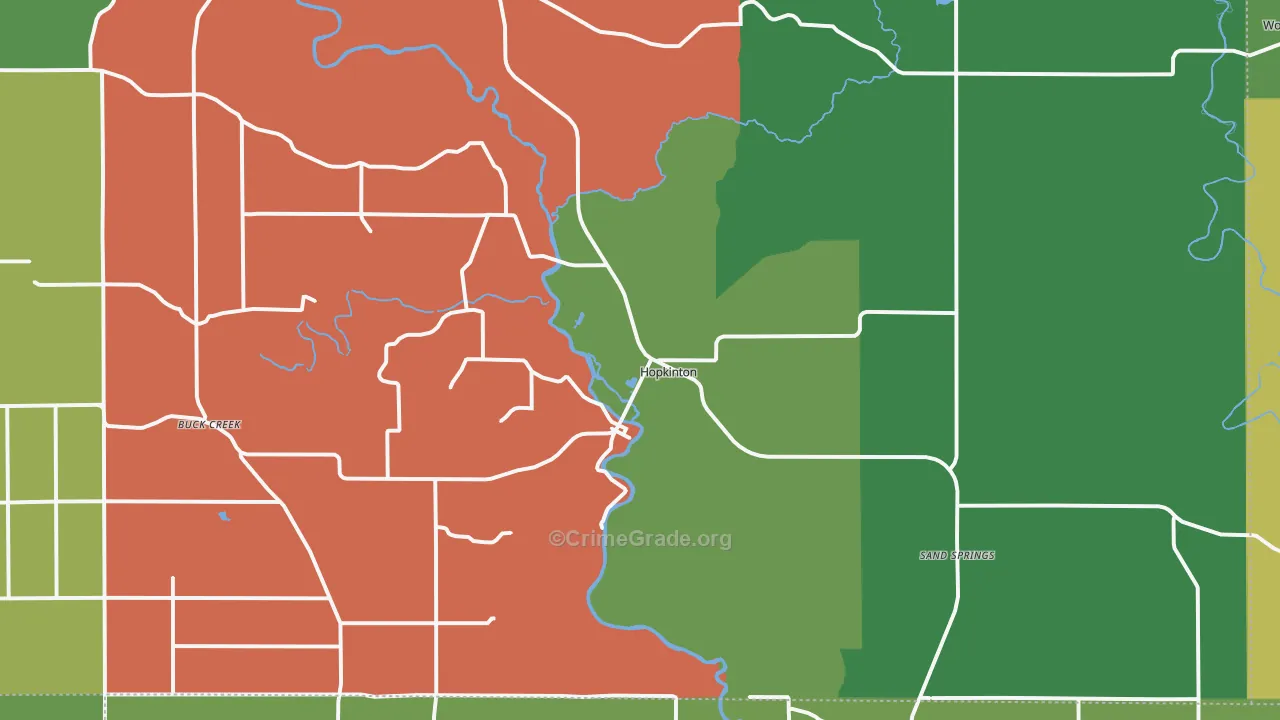 52237, IA Map of Vehicle Theft Rates