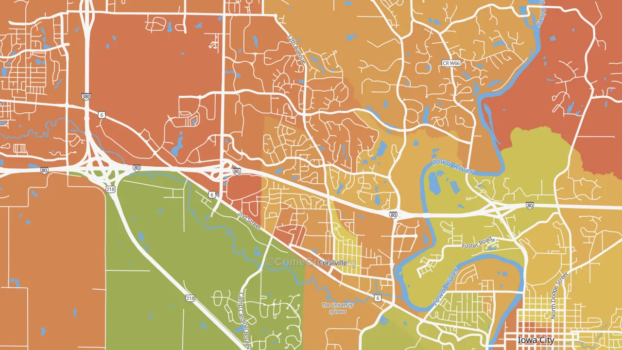 52241, IA Map of Vehicle Theft Rates