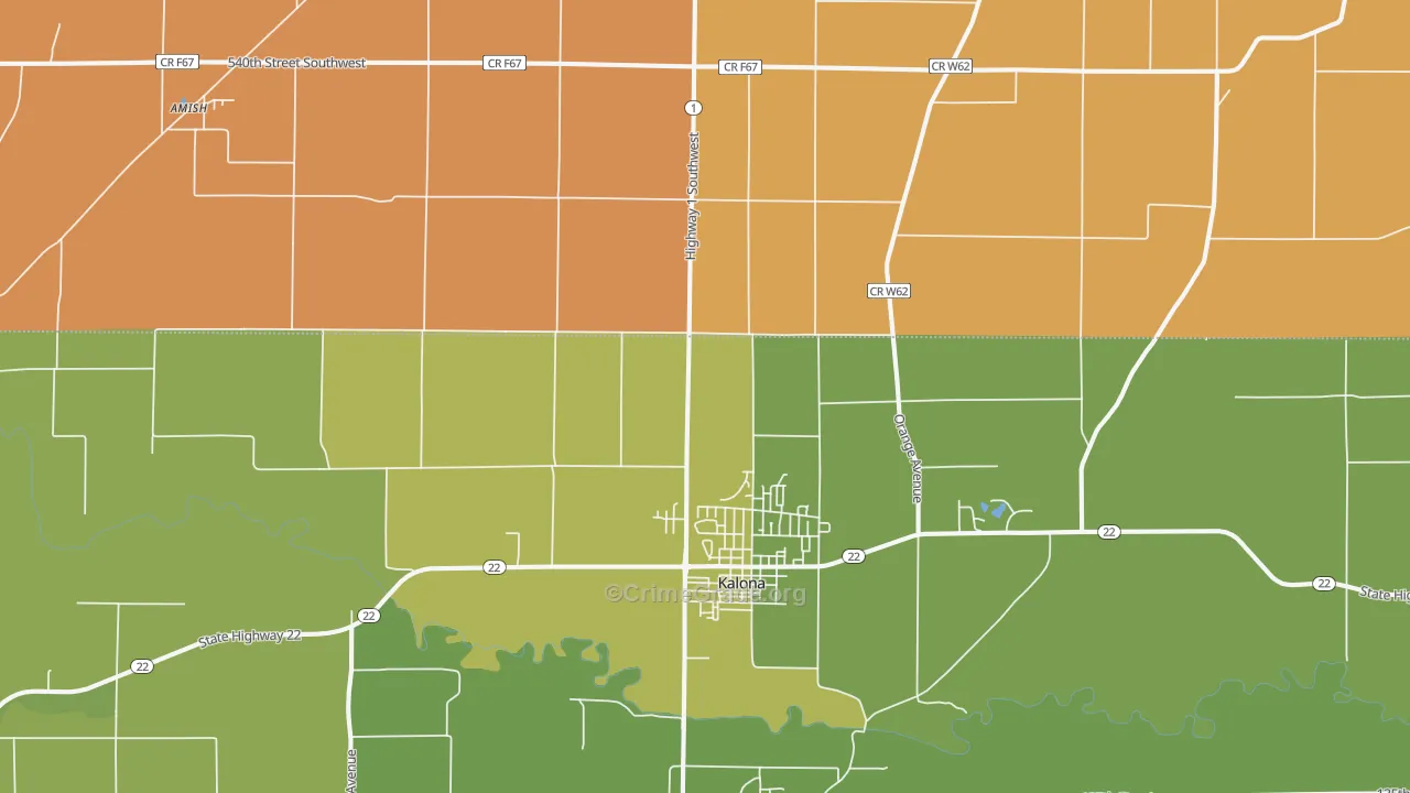 52247, IA Map of Vehicle Theft Rates