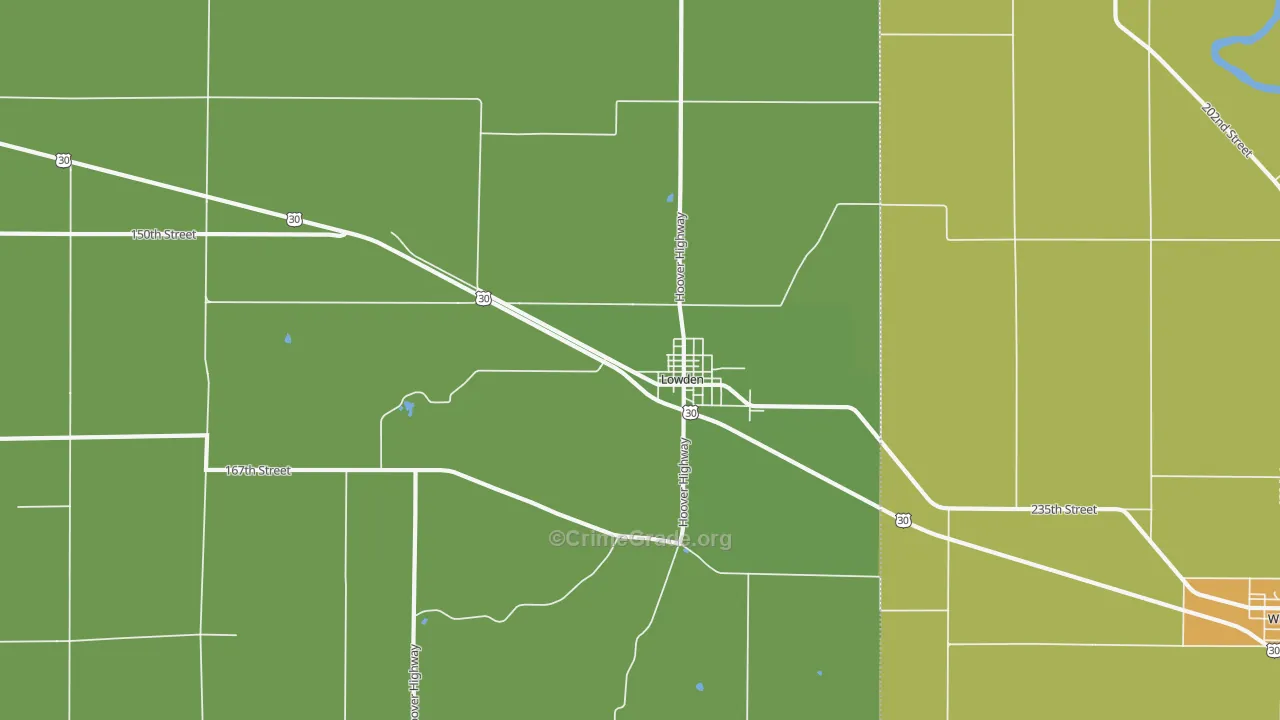 52255, IA Map of Vehicle Theft Rates
