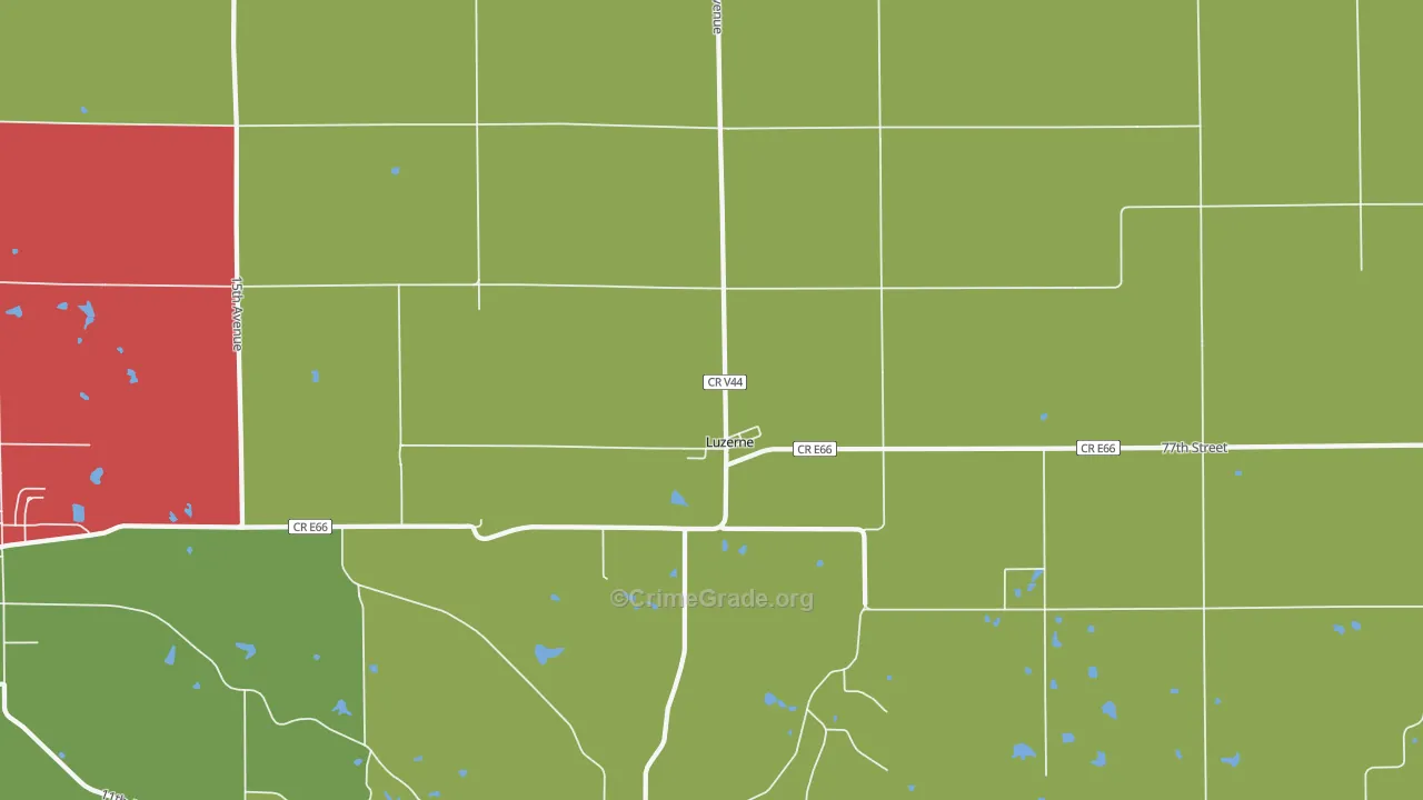 52257, IA Map of Vehicle Theft Rates