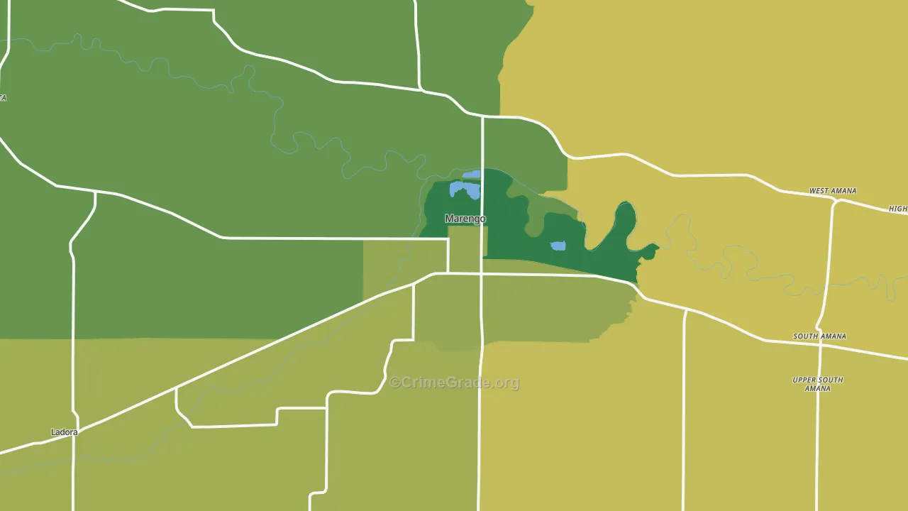 52301, IA Map of Vehicle Theft Rates