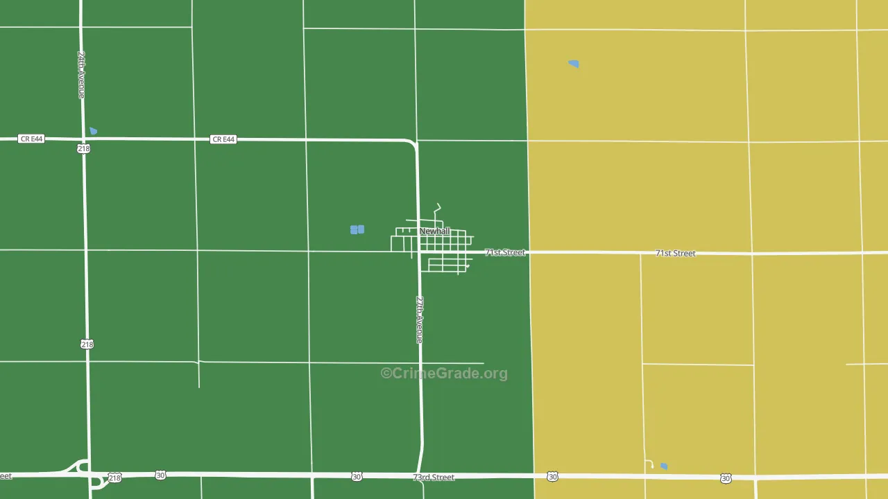 52315, IA Map of Vehicle Theft Rates