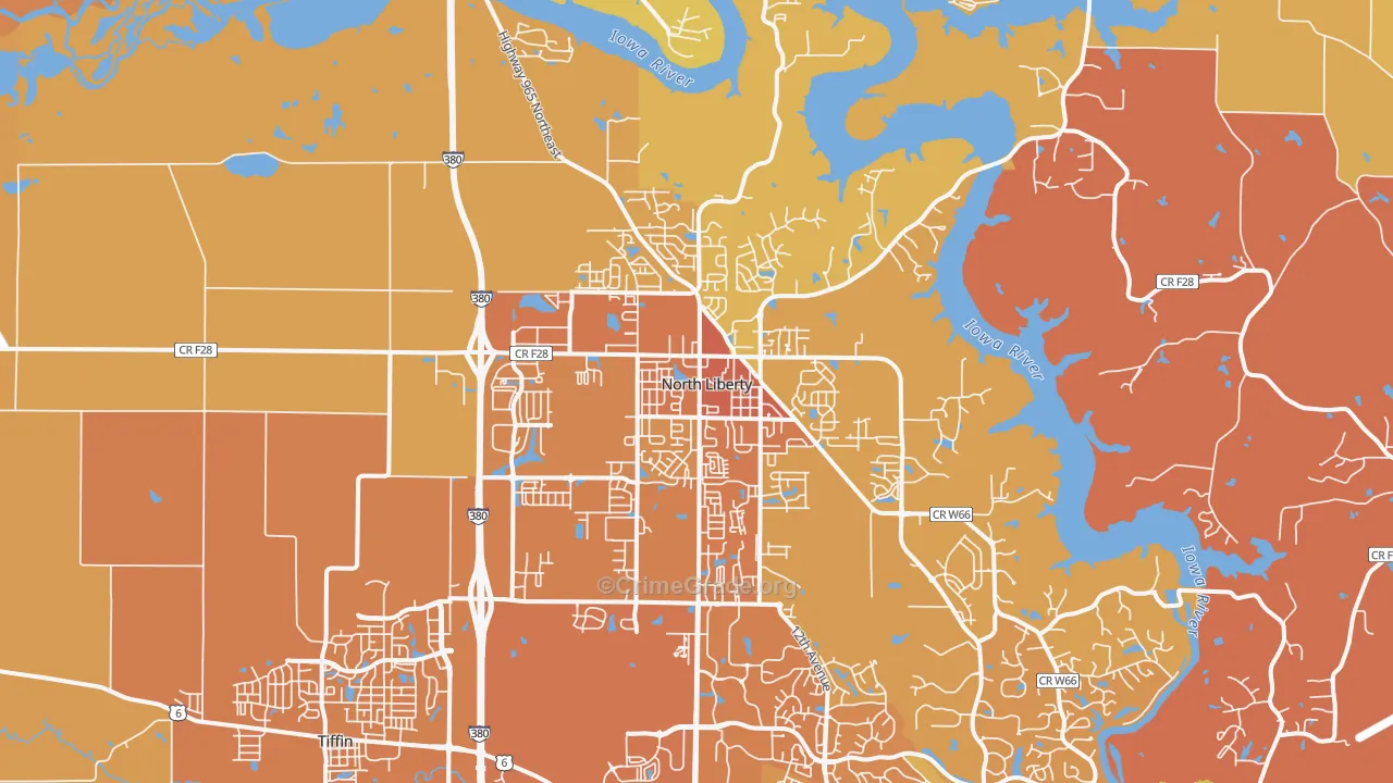52317, IA Map of Vehicle Theft Rates
