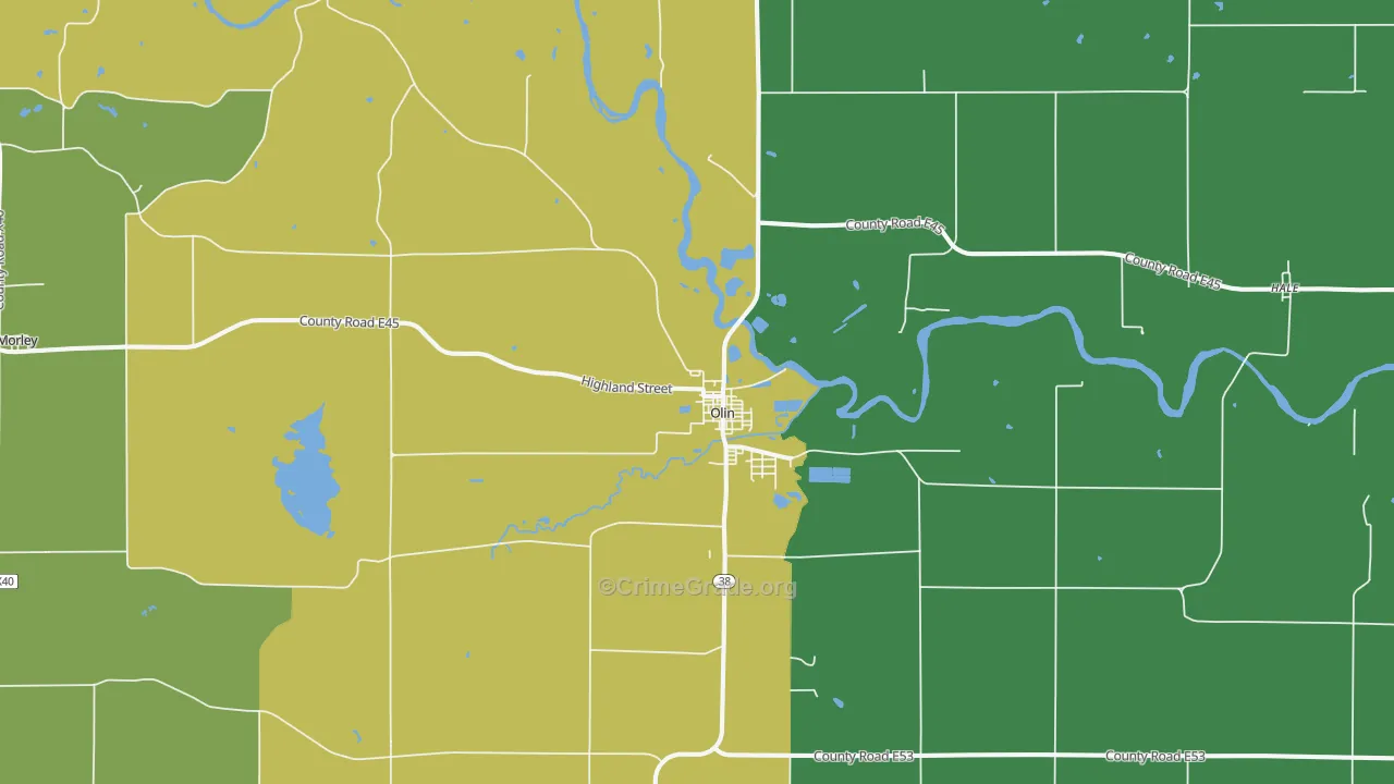 52320, IA Map of Vehicle Theft Rates