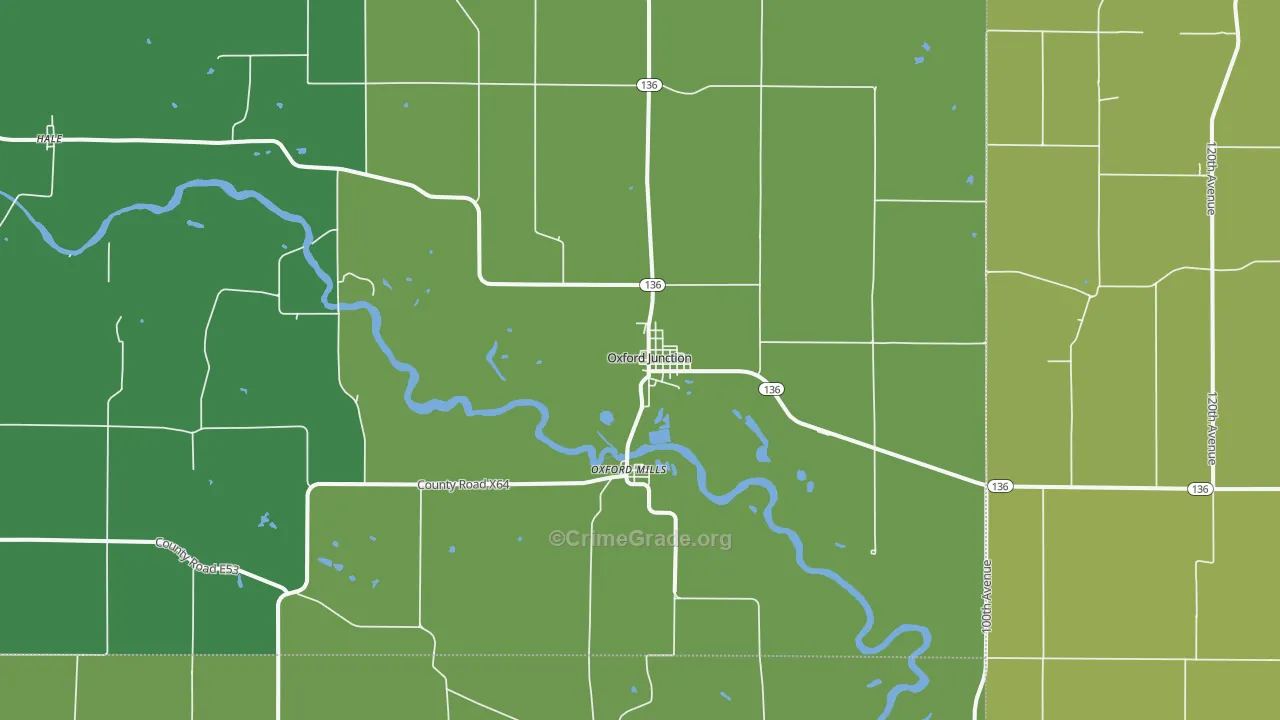 52323, IA Map of Vehicle Theft Rates