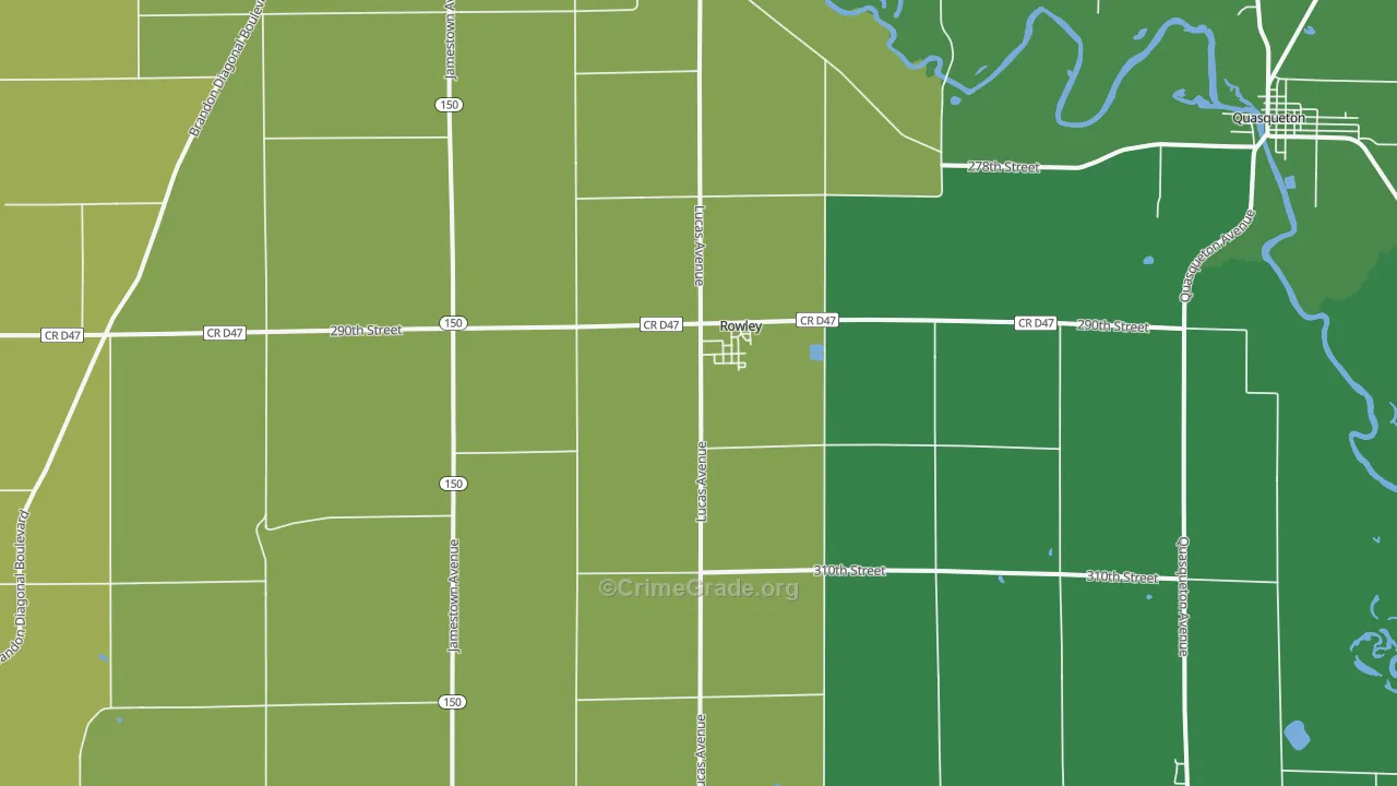52329, IA Map of Vehicle Theft Rates