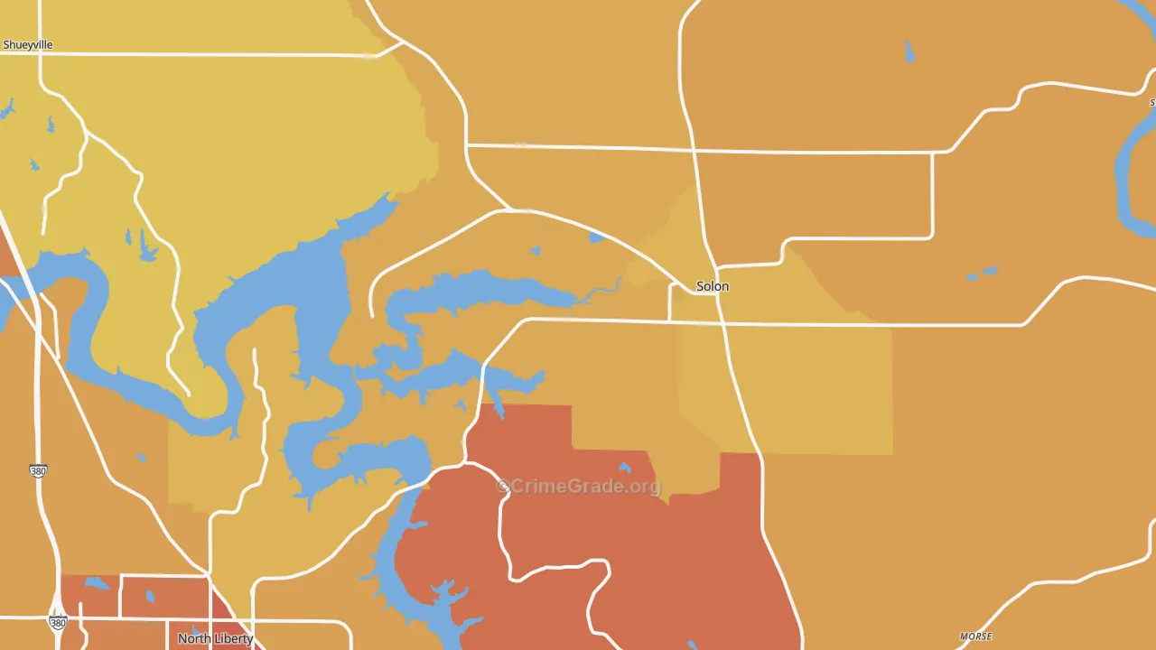 52333, IA Map of Vehicle Theft Rates
