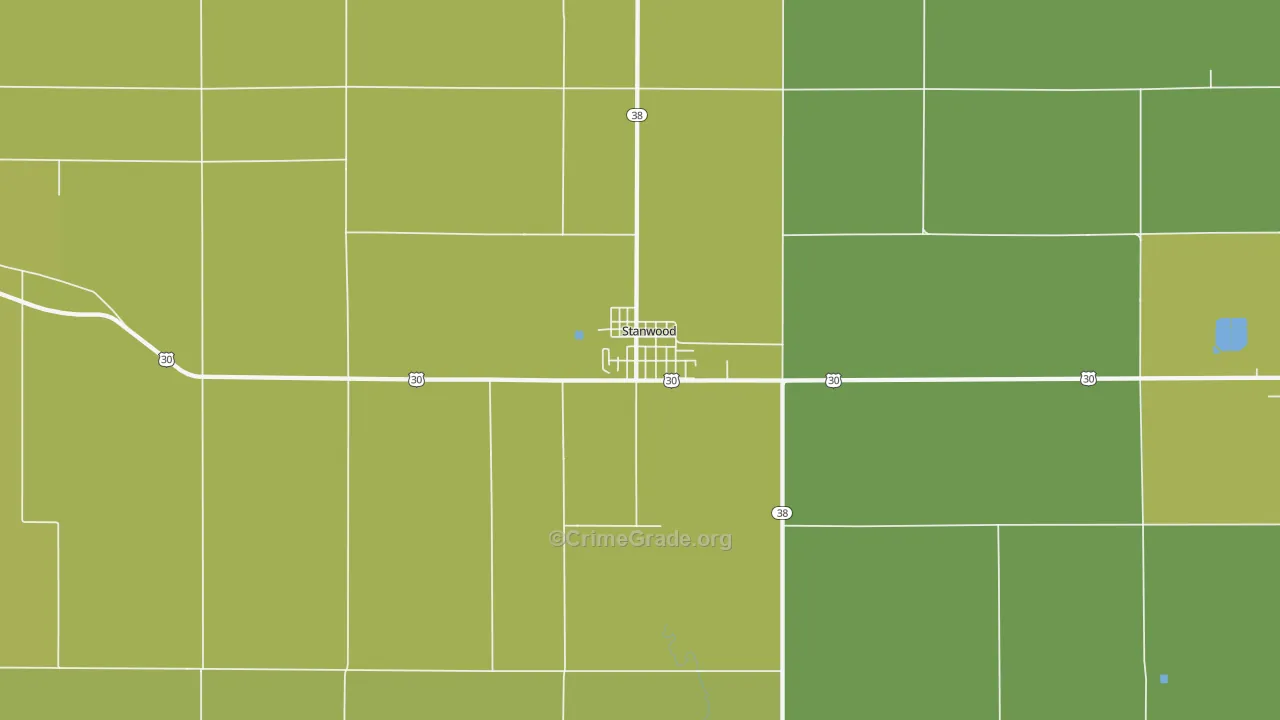 52337, IA Map of Vehicle Theft Rates